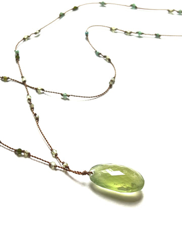 Margaret Solow | Prehnite and Emerald Multi Stones