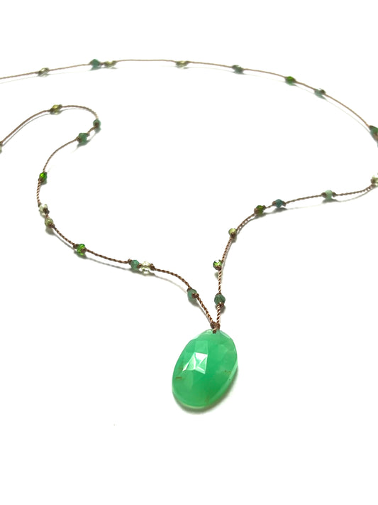 MARGARET SOLOW | Chrysoprase and Turquoise Multi Beads Necklace