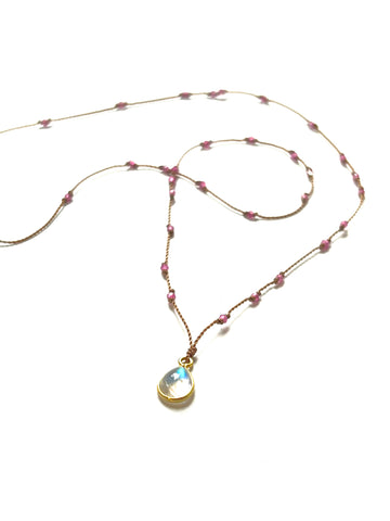 Margaret Solow | Moonstone and Sapphire Necklace