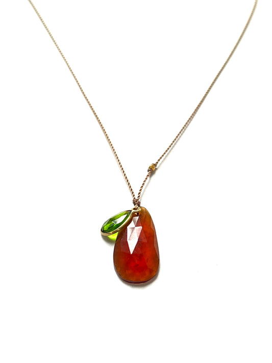 MARGARET SOLOW | Specetite and Chrome Diopside 18k Necklace
