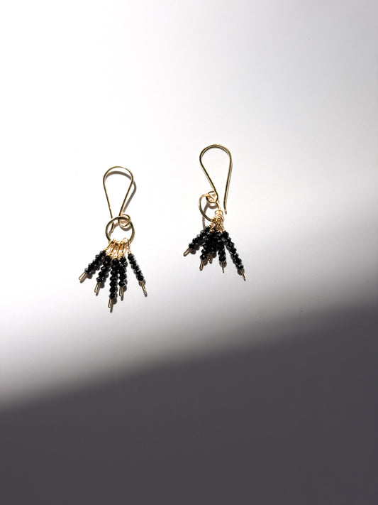 DEBBIE FISHER | Black Spinel Bead Earrings
