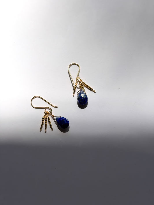 DEBBIE FISHER | Lapis and Gold Vermeil Bead Earrings
