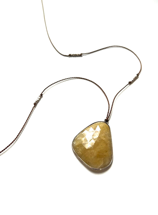 MARGARET SOLOW | XL Sapphire Silver Necklace