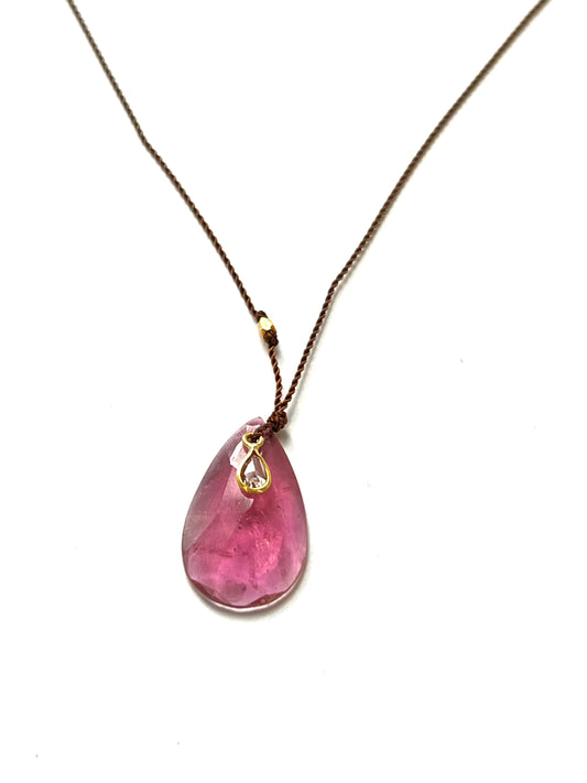 MARGARET SOLOW | Tourmaline and Diamond 18k Necklace