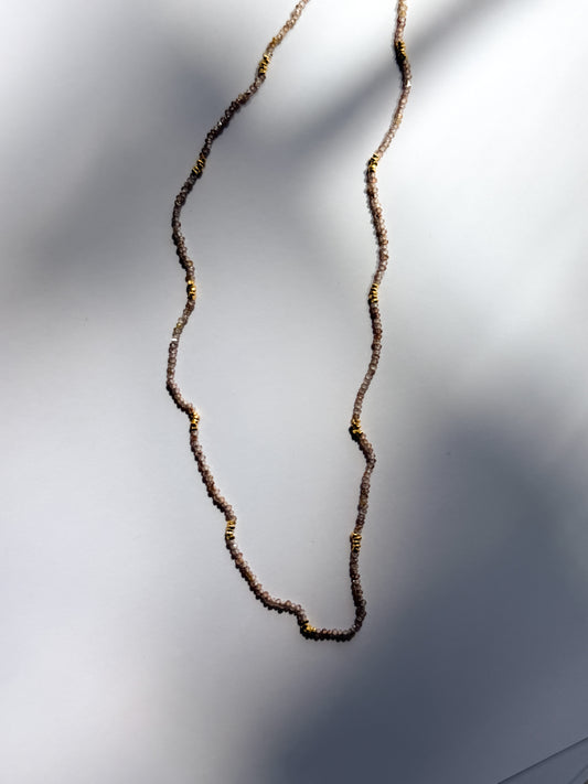 DEBBIE FISHER | Necklace of Natural Zircon and Gold vermeil Beads