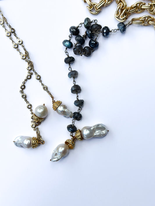 BITTERSWEET DESIGNS | Matte Gold Lariat Necklace