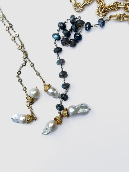 BITTERSWEET DESIGNS | Matte Gold Lariat Necklace