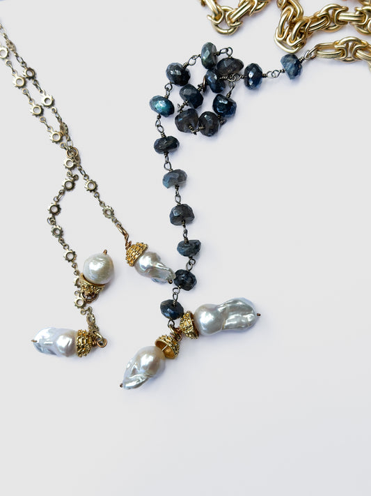 BITTERSWEET DESIGNS | Matte Gold Lariat Necklace