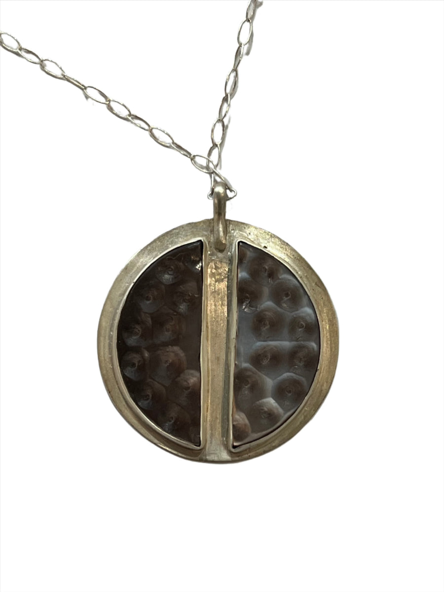 JADEWATER DESIGN | Halved Large Pendant on Silver Chain