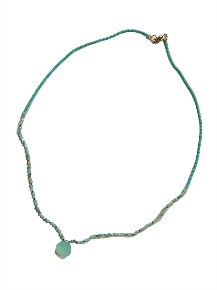 Debbie Fisher | Turquoise Seed w/ Amazonite Necklace