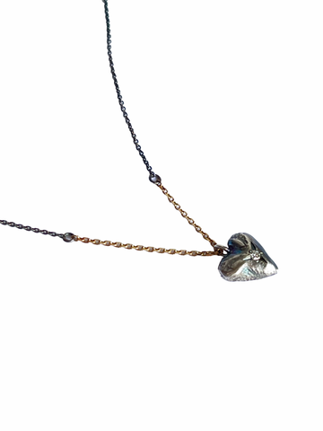 SONJA FRIES |  Sterling Silver Heart #8 Necklace