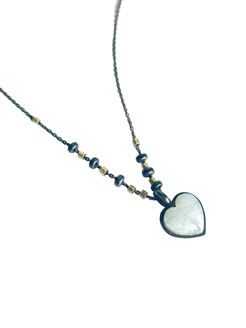 SONJA FRIES|  Sterling Silver Heart #6 Necklace