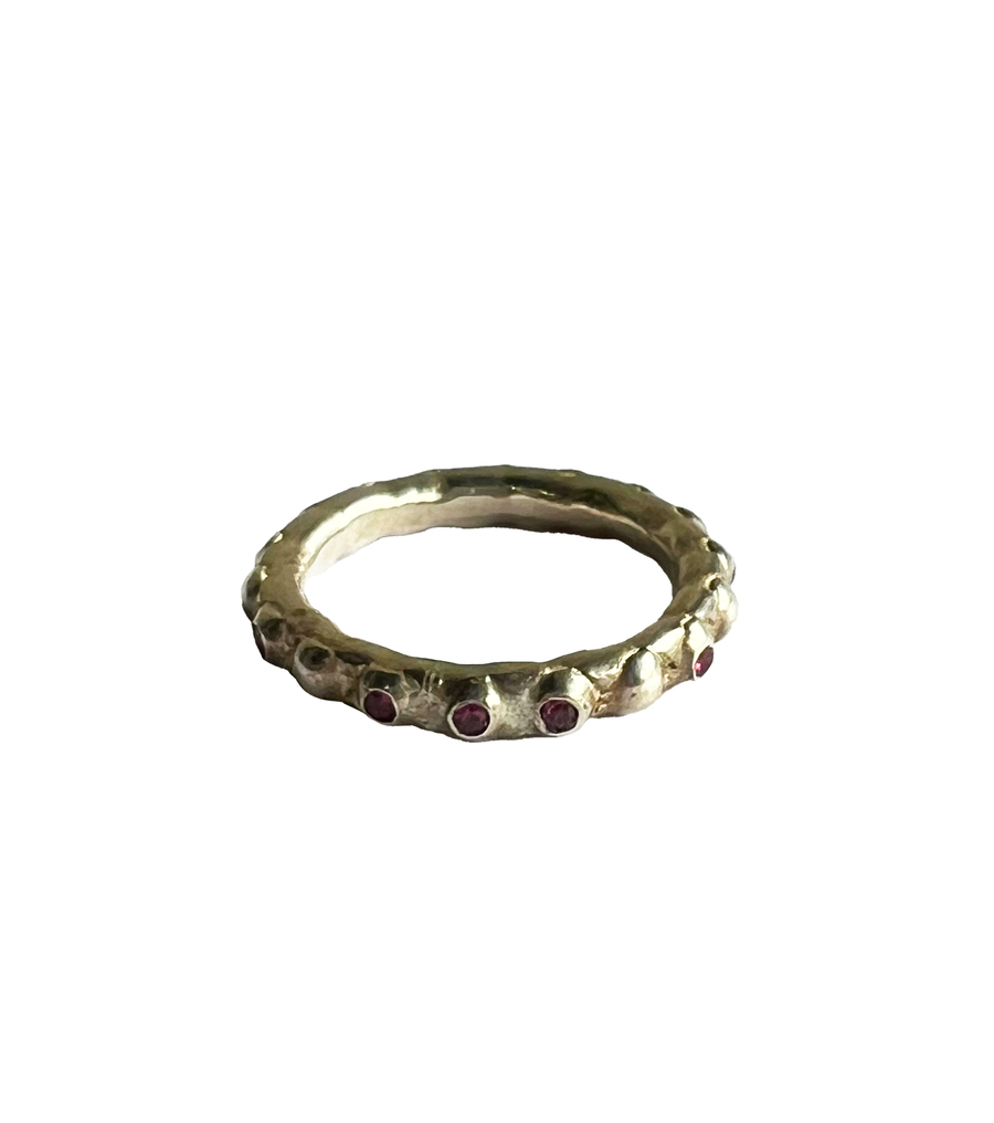 SONJA FRIES| Ring Rivet Sterling Silver Swarovski Crystal