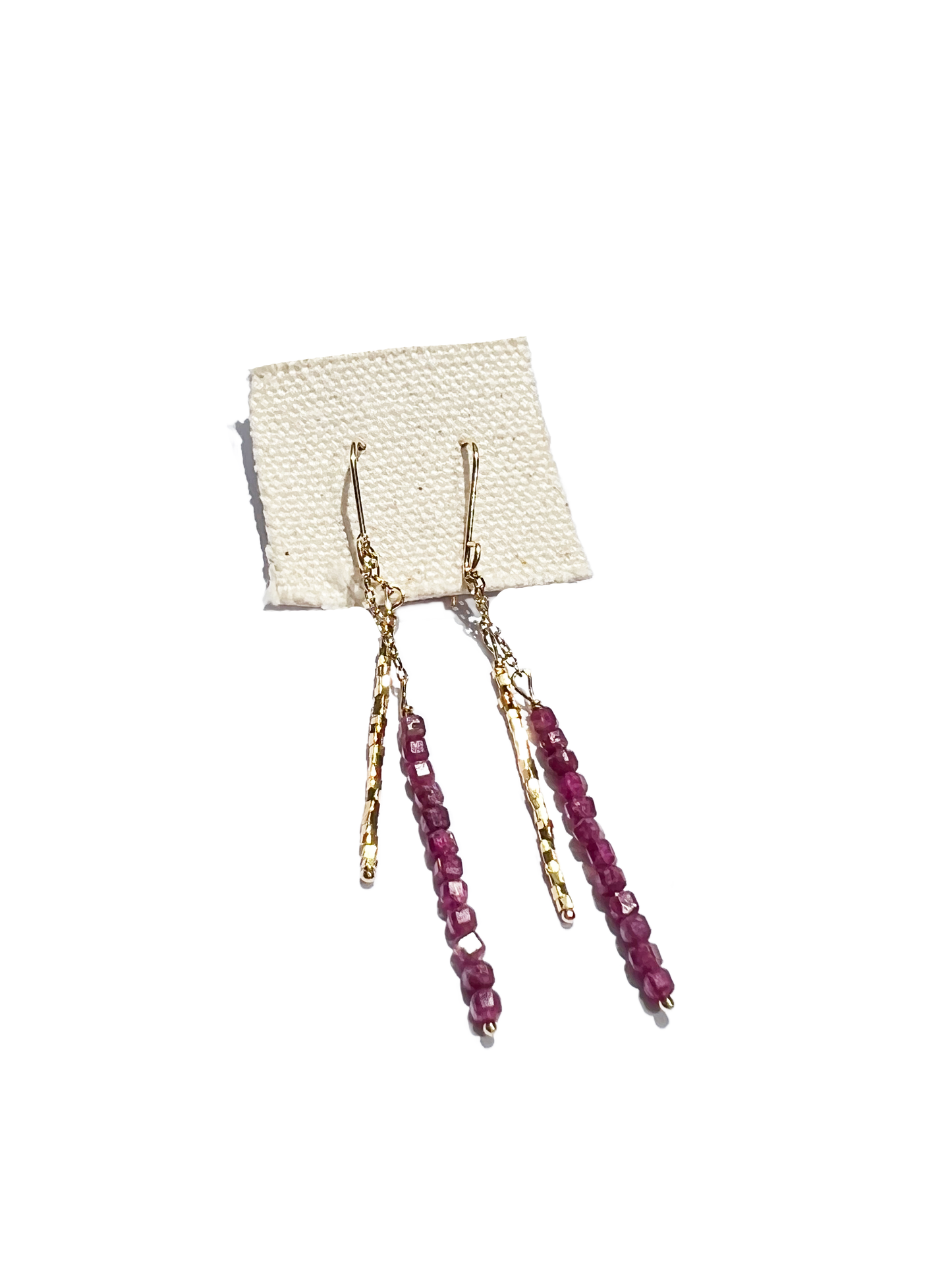 DEBBIE FISHER | Ruby and Gold Vermeil Bead Earrings