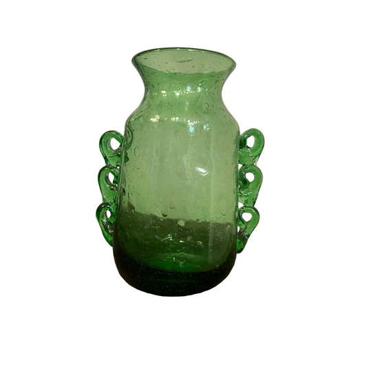 KILIIM | Knobbed Handblown Glass Vase: Green