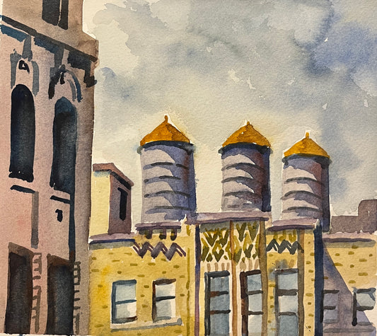 Three Water Towers for "Interpretations" by Susan Greenstein