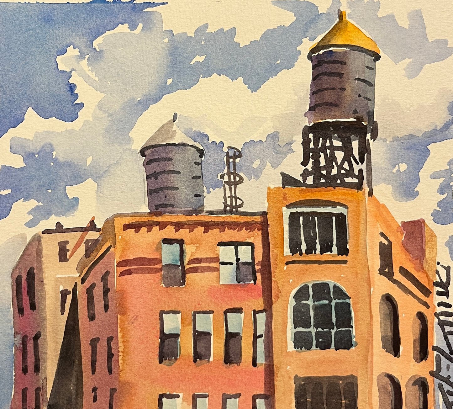 Two Water Towers for "Interpretations" by Susan Greenstein