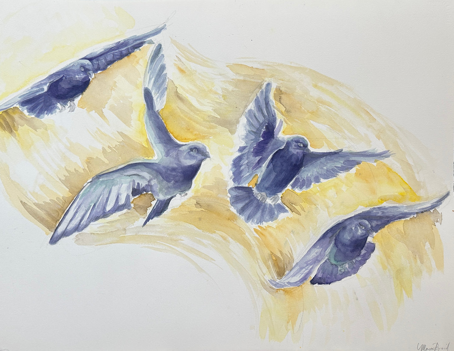 Birds in Flight for "Interpretations" by Maya Bond