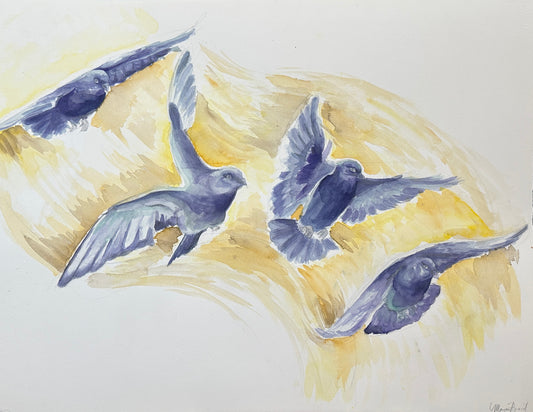 Birds in Flight for "Interpretations" by Maya Bond