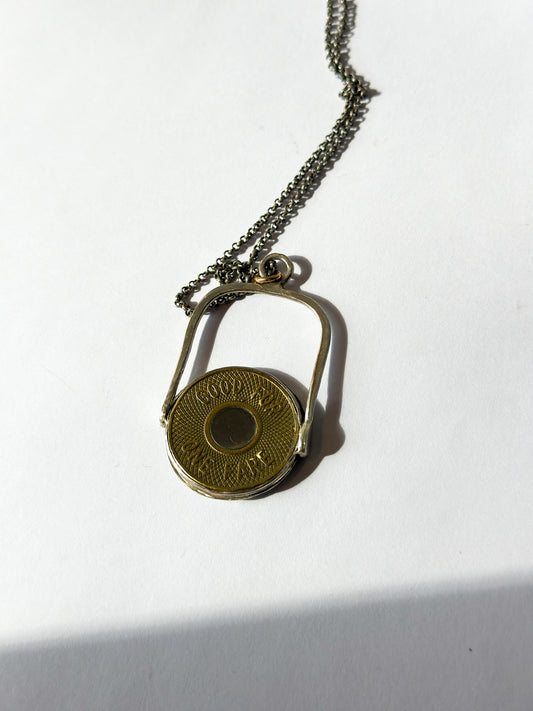 JADEWATER DESIGN | Vintage NYC Subway Token on Silver Hanger
