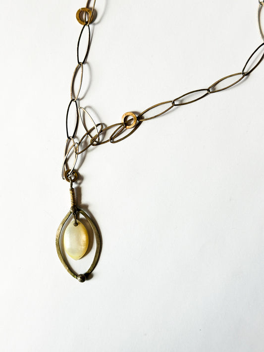 JADEWATER DESIGN | Almond Shell Button Necklace