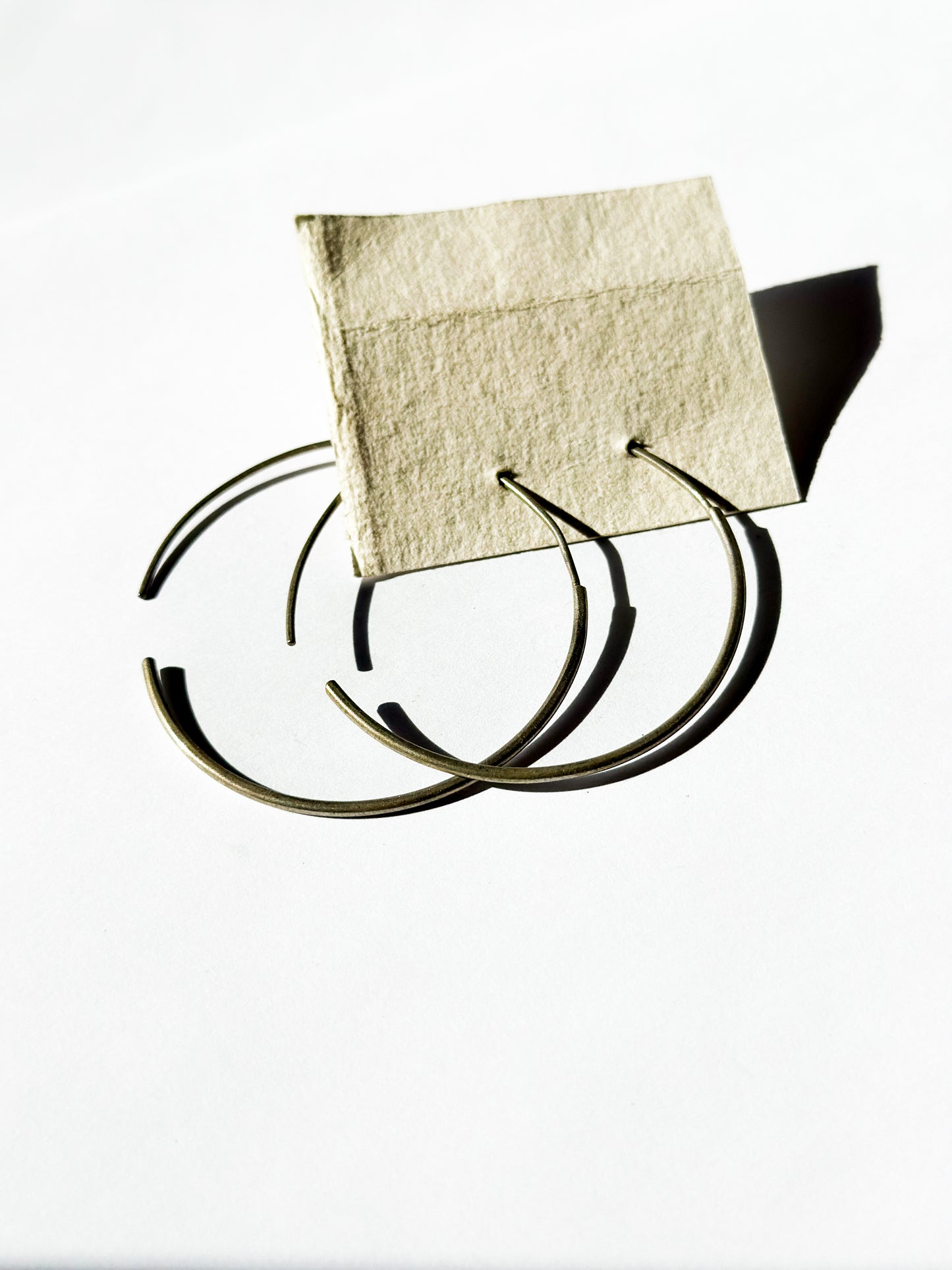 Colleen Mauer Designs | LARGE HALF MOON PULL-THROUGH HOOP EARRINGS