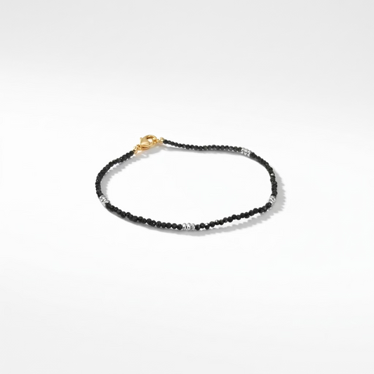 DEBBIE FISHER | Black Spinel and Pyrite Bracelet
