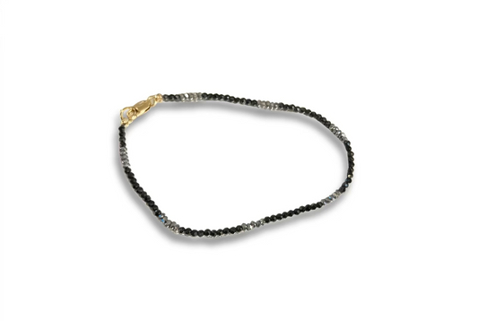 DEBBIE FISHER | Black Spinel and Pyrite Beed Bracelet