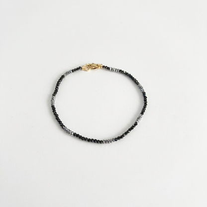 DEBBIE FISHER | Black Spinel and Pyrite Beed Bracelet