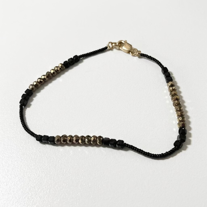 DEBBIE FISHER | Black Seed, Black Spinel and Pyrite Bracelet
