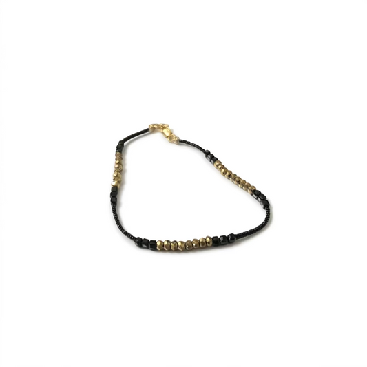 DEBBIE FISHER | Black Seed, Black Spinel and Pyrite Bracelet