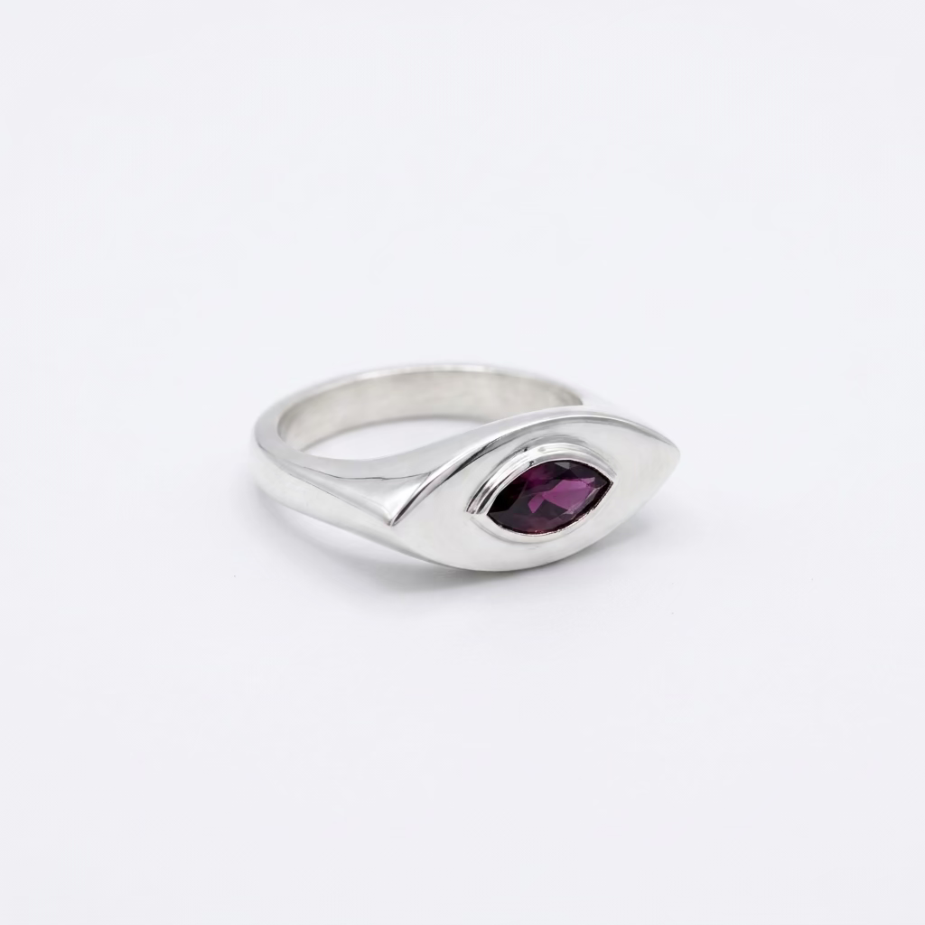 SELAH VIE | Garnet Emerald Cut Ring - 15th Anniversary Special Edition