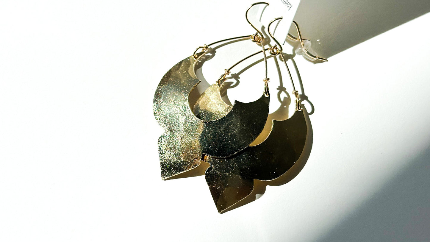 ROBIN HALEY | 14K Gold Plated Gold Classic Moroccan Earrings