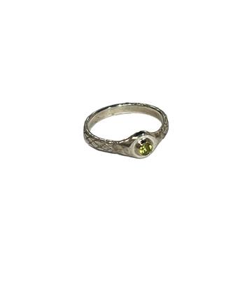 SONJA FRIES | Sterling Silver 14k Peridot Ring