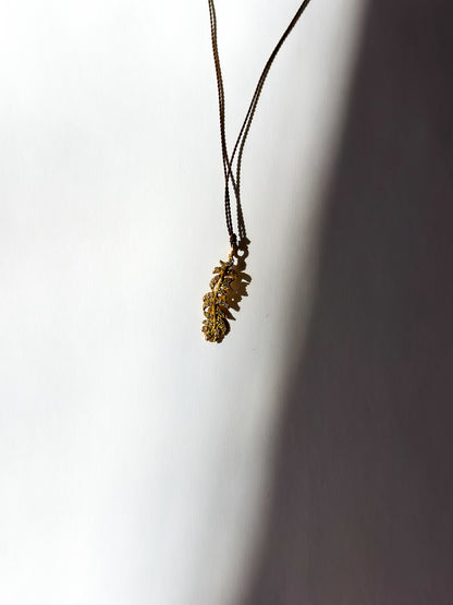 MARGARET SOLOW | Pavé Diamond Feather 14k Necklace