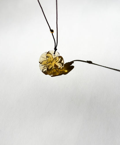 MARGARET SOLOW | Carved Congac Quartz & 18k