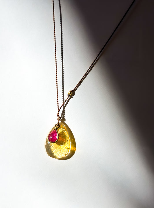 MARGARET SOLOW | Fire Opal 18K Necklace