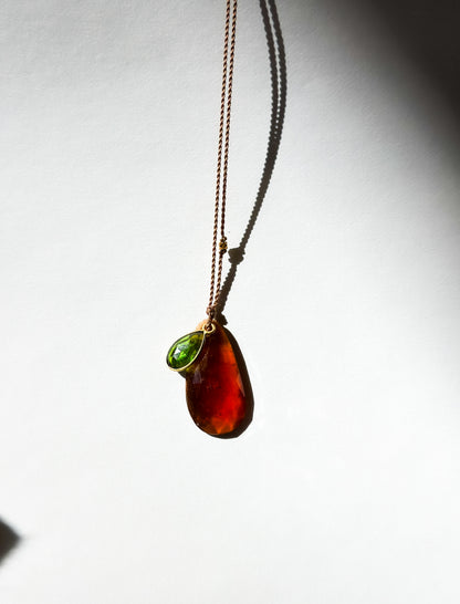MARGARET SOLOW | Specetite and Chrome Diopside 18k Necklace