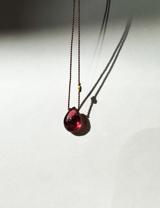 MARGARET SOLOW | Deep Red Tourmaline Necklace