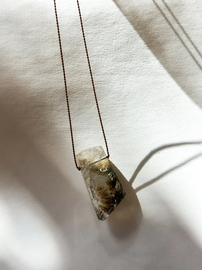 MARGARET SOLOW | Lodolite in Quartz Necklace