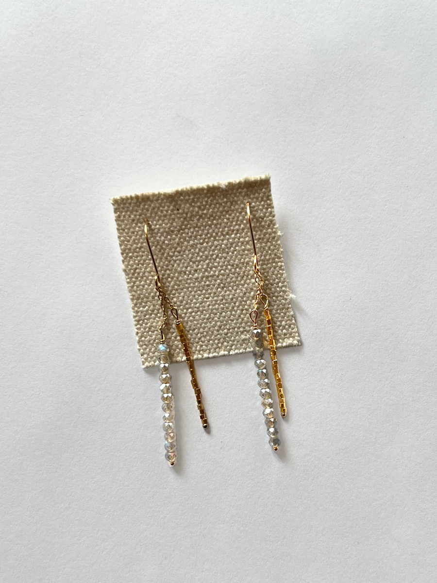 Debbie Fisher | Mystic lab on gold fill wire earrings