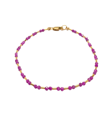 DEBBIE FISHER | Gold Vermeil and Ruby Bead Bracelet