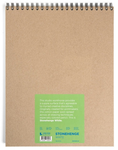 STONEHENGE WIREBOUND 11X14 WHITE 250 GRAM 32 SHEET PAD