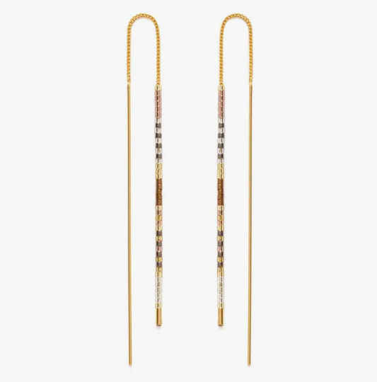 Miyuki Seed Bead Threader Earrings