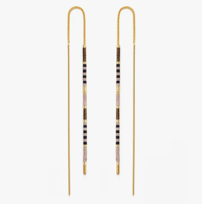 Miyuki Seed Bead Threader Earrings