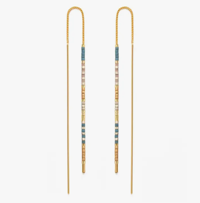 Miyuki Seed Bead Threader Earrings