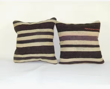 Striped Organic Turkish Pillow | 16