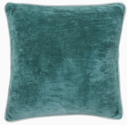 Andover Velvet Pillow - Arabian Green | 18" x 18"