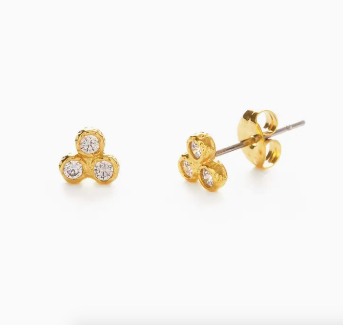 Crystal Triangle Stud Earring