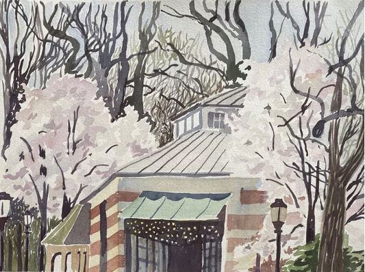 Prospect Boathouse, Print by Susan Greenstein